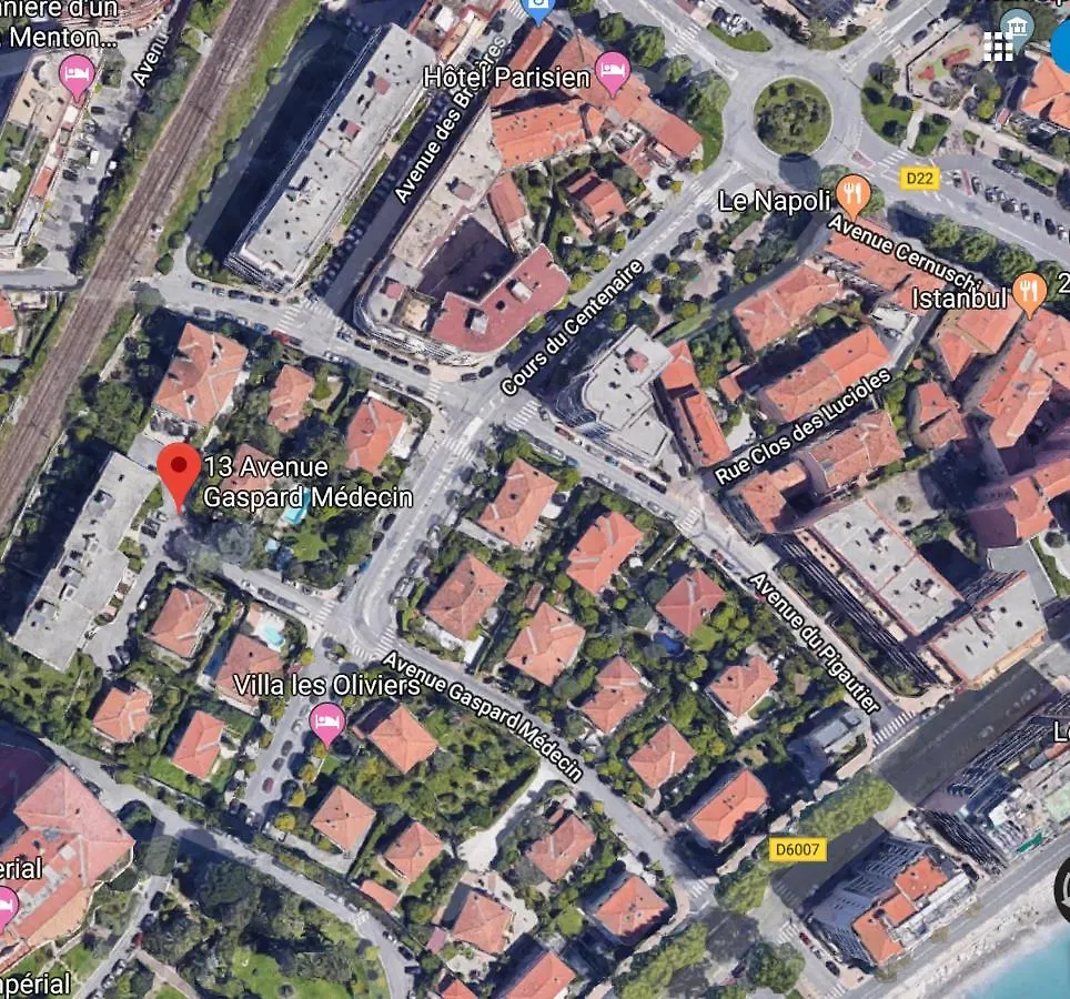 מנטון Neptune 5, Top Floor Studio, Sea View צרפת